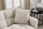 Hot Selling Solid Color Easy Assemble Loveseat 2 Seater Furniture Breathable Linen Sofa Chair