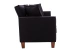 Hot Selling Solid Color Easy Assemble Loveseat 2 Seater Furniture Breathable Linen Sofa Chair