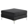 Modern Velvet Fabric Couch Reversible Chaise Sofa U Shaped Couch Sofa with Ottoman for Living Room; Apartment