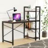 47.5 Inch Writing Study Computer Desk with 4-Tier Shelves