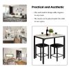 3 Pieces Counter Height Dining Set Faux Marble Table