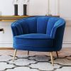 Modern Velvet Accent Barrel Chair Leisure Accent Chair Living Room Upholstered Armchair Vanity Chair for Bedroom Meeting Room