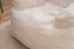 Soft Tufted foam bean bag chair with Teddy fabric