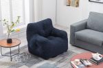 Soft Tufted foam bean bag chair with Teddy fabric