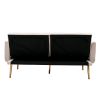 Velvet Sofa ;  Accent sofa .loveseat sofa with rose gold metal feet and