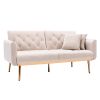 Velvet Sofa ;  Accent sofa .loveseat sofa with rose gold metal feet and