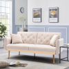 Velvet Sofa ;  Accent sofa .loveseat sofa with rose gold metal feet and