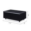 Modern Smart mini Coffee Table with Built in Fridge, Outlet protection,Wireless charging module,Mechanical temperature control,Power socket,USB interf