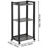 3-Tier Mobile Printer Stand;  Adjustable Storage Shelf Rack on Lockable Wheels;  Large Tall Printer Table for Home Office Small Spaces Organization;