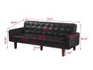 PU Leather Sofa Furniture Adjustable backrest Easily Assembles Loveseat