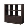 Steele 6 Cube Storage Bookcase Organizer with Drawers; Multiple Finishes