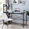 47.5 Inch Writing Study Computer Desk with 4-Tier Shelves