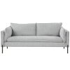 Modern Style 3 Seat Sofa Linen Fabric Upholstered Couch Furniture 3-Seats Couch for Different Spaces; Living Room; Apartment