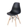 Set of 4 Modern Style Dining Chair, Shell Lounge Plastic Chair for Kitchen, Dining, Bedroom, Living Room Mid-Century Modern Side Chairs with Wooden Wa