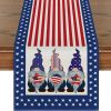 Independence Day Table Runner; 4th Of July Patriotic Memorial Day Stripes Stars Pattern Table Runner; Independence Day Tabletop Decorations; Home Deco