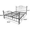 Full Size Metal bed frame ;  Solid Sturdy Steel Slat Support;  No Box Spring Needed and Easy Assembly; Black