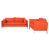 2 Piece Sofa Sets Modern Linen Fabric Upholstered Loveseat and 3 Seat Couch Set Furniture for Different Spaces; Living Room; Apartment(2+3 seat)