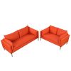 2 Piece Sofa Sets Modern Linen Fabric Upholstered Loveseat and 3 Seat Couch Set Furniture for Different Spaces; Living Room; Apartment(2+3 seat)