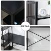 Computer Desk 48 inch with Storage Shelves Table for Home Office  Modern Simple Style