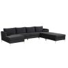 Modern Velvet Fabric Couch Reversible Chaise Sofa U Shaped Couch Sofa with Ottoman for Living Room; Apartment