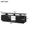 Modern TV Stand for TVs up to 65inches with LED lights, 16 Colors, for Livingroom, Bedroom