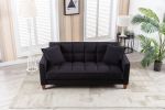 Hot Selling Solid Color Easy Assemble Loveseat 2 Seater Furniture Breathable Linen Sofa Chair