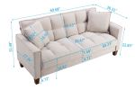 Hot Selling Solid Color Easy Assemble Loveseat 2 Seater Furniture Breathable Linen Sofa Chair