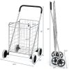 Portable Folding Shopping Cart Utility for Grocery Laundry