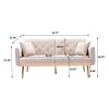 Velvet Sofa ;  Accent sofa .loveseat sofa with rose gold metal feet and