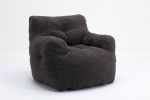 Soft Tufted foam bean bag chair with Teddy fabric