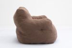 Soft Tufted foam bean bag chair with Teddy fabric