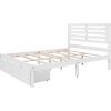 Full Size Platform Bed with Drawers, Gray