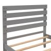 Twin Size Platform Bed with Drawer, Gray