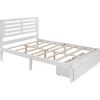 Full Size Platform Bed with Drawers, Gray