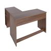 39.4" W x 47.2" D Corner Computer Desk L-Shaped Home Office Workstation Writing Study Table with 2 Storage Shelves and Hutches