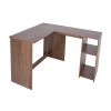 39.4" W x 47.2" D Corner Computer Desk L-Shaped Home Office Workstation Writing Study Table with 2 Storage Shelves and Hutches