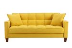 Hot Selling Solid Color Easy Assemble Loveseat 2 Seater Furniture Breathable Linen Sofa Chair