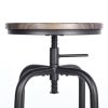 Walker Industrial Counter Bar Stools, Walnut (Set of 2), Height adjustable