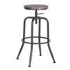 Walker Industrial Counter Bar Stools, Walnut (Set of 2), Height adjustable