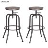 Walker Industrial Counter Bar Stools, Walnut (Set of 2), Height adjustable