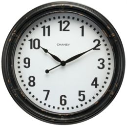 Chaney Instrument Wall Clock (Color: Black, Material: Glass, Country of Manufacture: China)